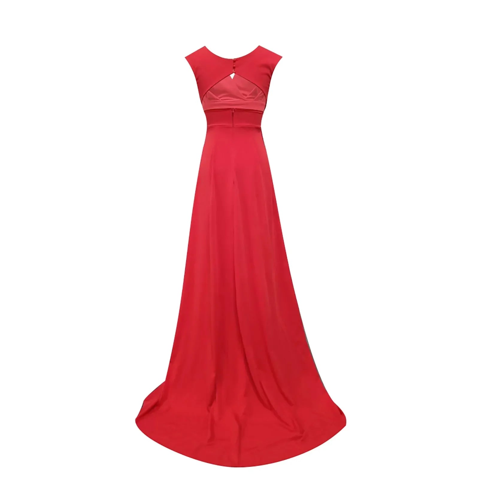 Elegant Backless V-Neck White Party Dress with High Waist - Image 17