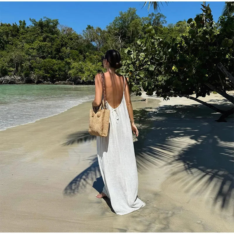 Chic Backless Side Split Maxi Dress for Women - Image 20