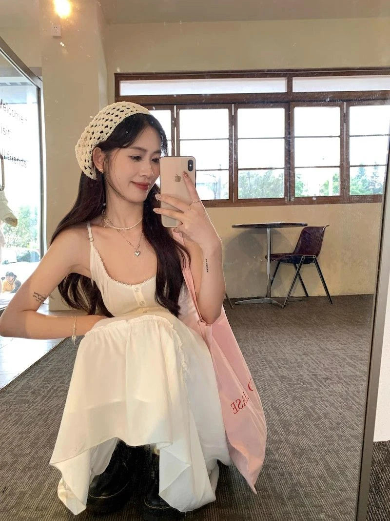 Summer Sweet Pink Maxi Dress with Ruffles for Women - Image 26