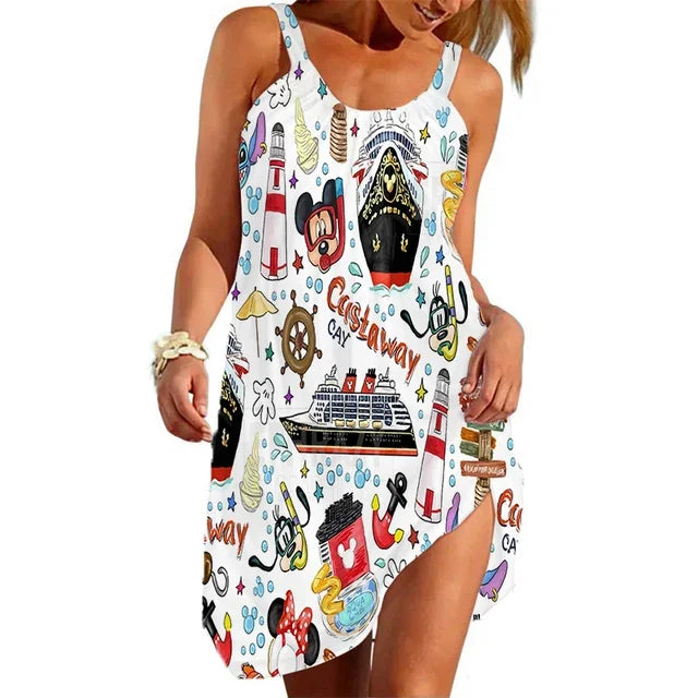 Mickey & Friends Women's Short Sleeve Cruise Dress - Image 17
