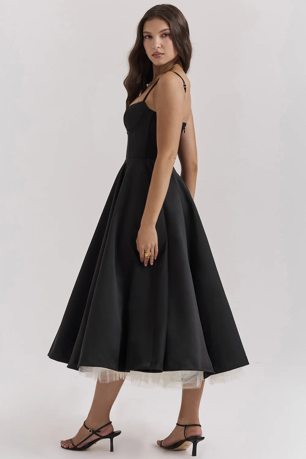 Elegant Floral Spaghetti Strap Backless Party Dress - Image 54
