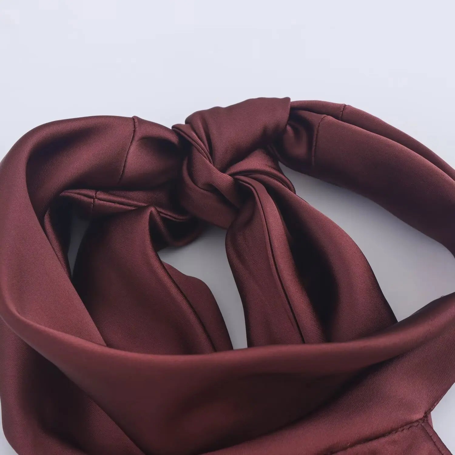 Elegant Backless Burgundy Satin Maxi Dress for Parties - Image 15