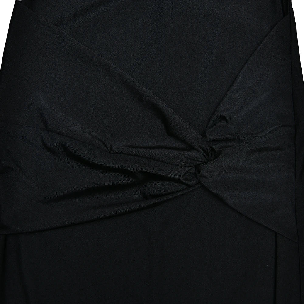 Elegant Sleeveless Single Strap Pleated Maxi Evening Dress - Image 27