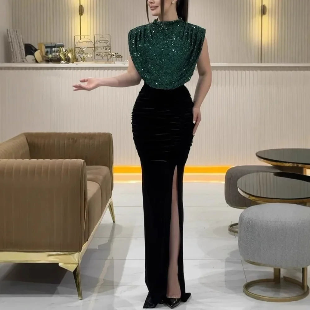 Elegant Slim Fit Sequin Party Dress for Women - Image 3
