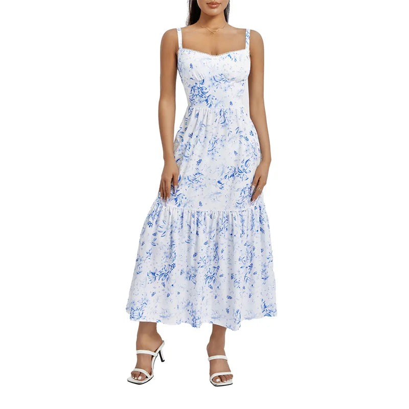 Stylish Solid Color Sleeveless Corset Summer Dress - Image 72