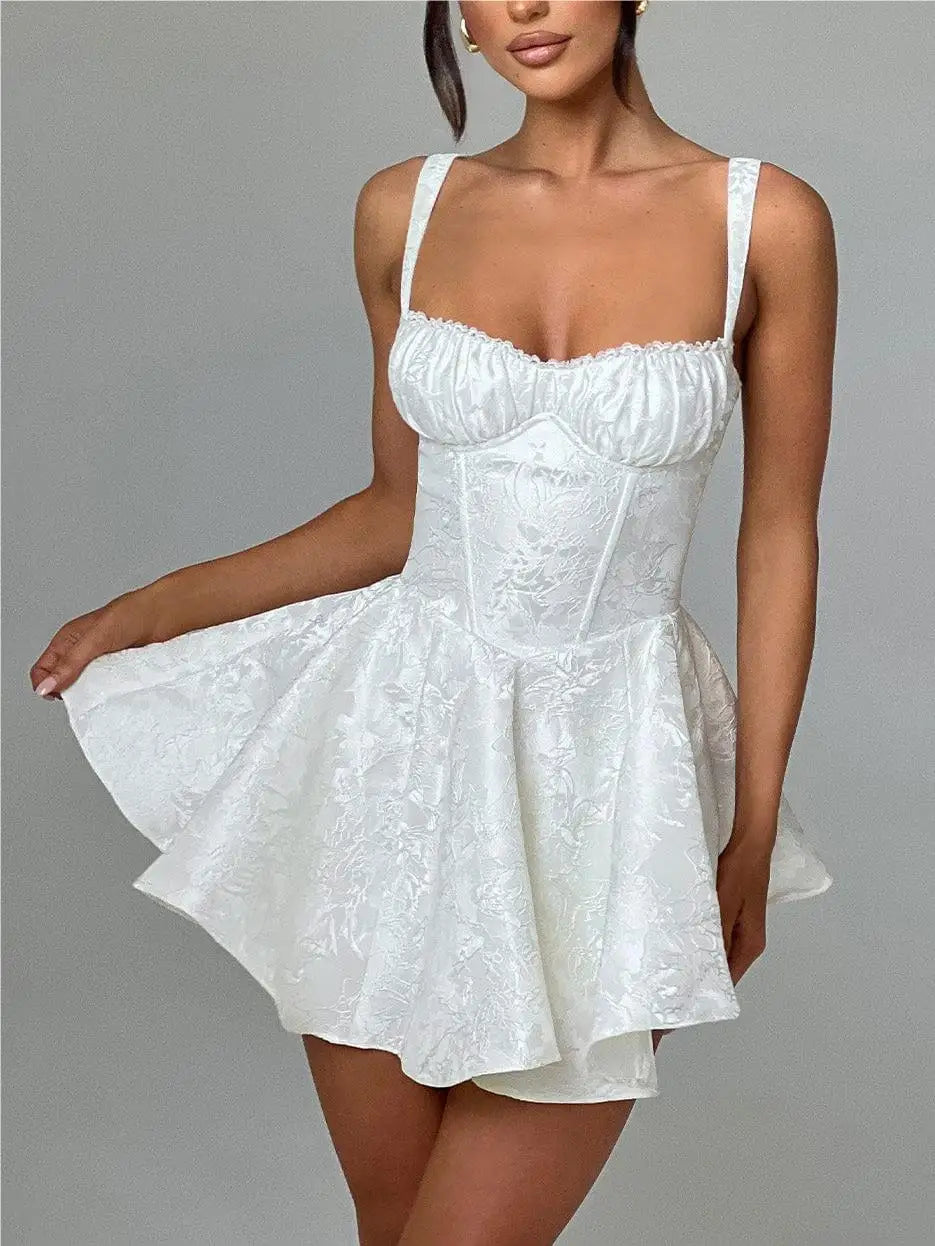 Elegant White Lace Mini Dress for Any Occasion - Image 3