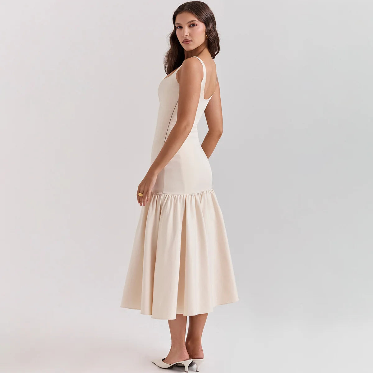 Chic Sleeveless Plunge Maxi Dress for Women - Image 25