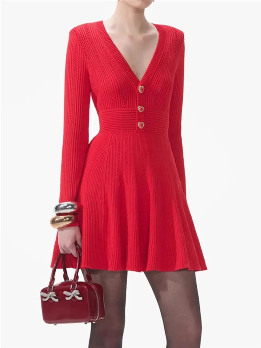 Y2K Knitted Mini Dress with Stretch Corset Design - Image 8