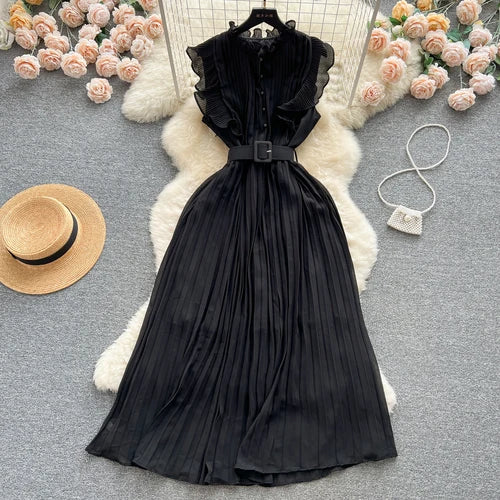 Chic Vintage Ruffled A-Line Summer Dress for Women - Image 12
