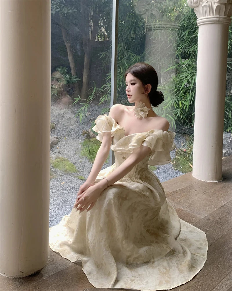 Elegant White Strapless Midi Dress for Summer Parties - Image 6