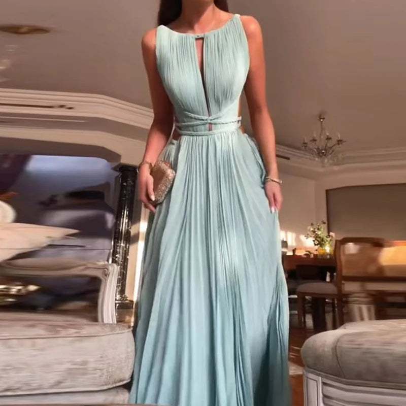 Chic Backless Swing Beach Dress for Spring & Summer