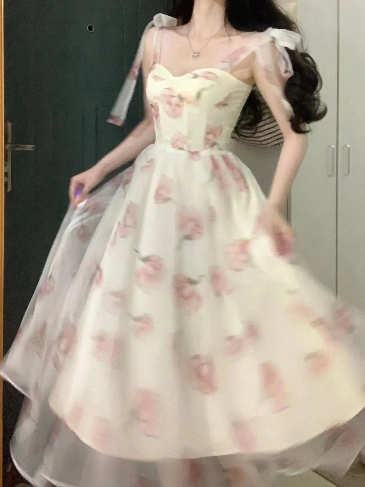 Chic Floral Strap Dress for Women - Summer Party Fashion - Image 8