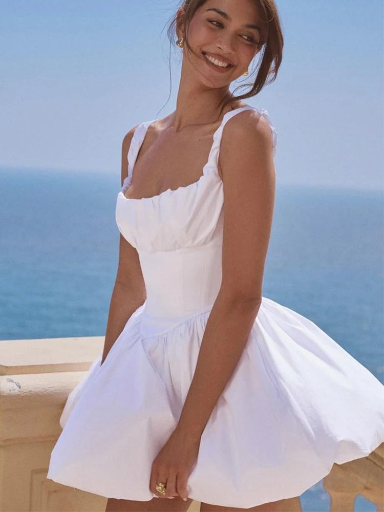 Elegant Backless A-line Mini Dress for Summer Parties - Image 3