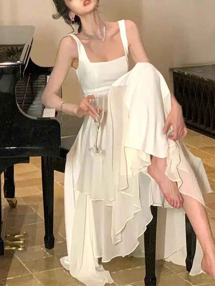 Elegant Sleeveless Square Collar A-Line Evening Dress - Image 5
