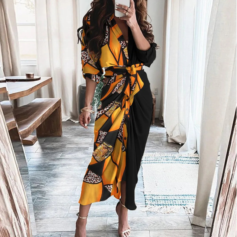 Elegant Summer Short Sleeve Ruched Shirt Dress for Women - Image 15