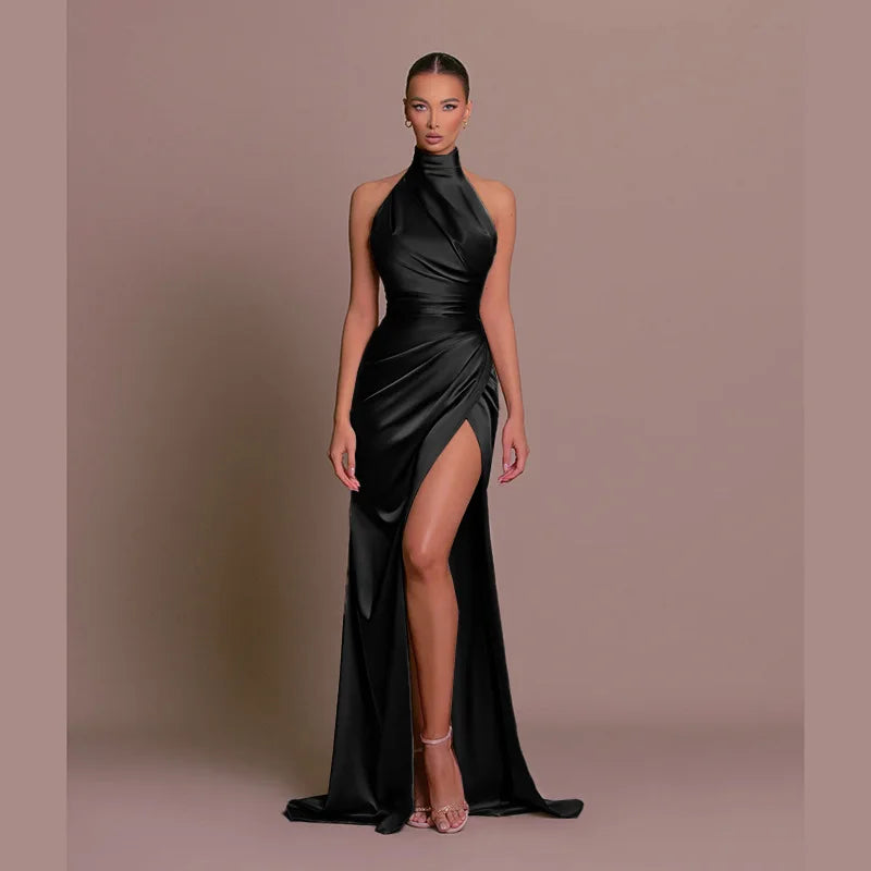 Elegant Halter Backless Bodycon Dress for Evening Events - Image 23