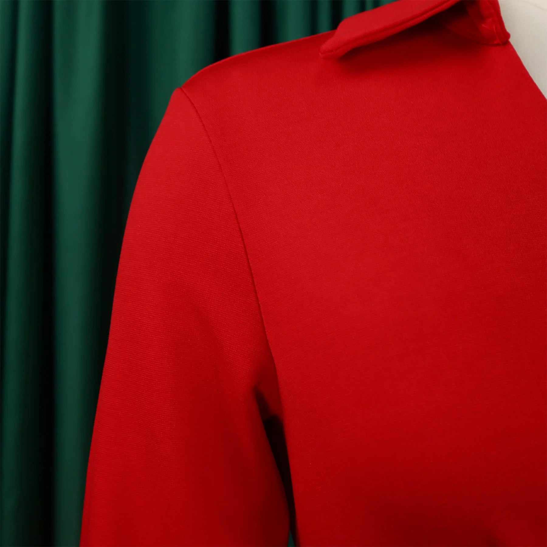 Chic Women's Autumn Lapel Solid Color Swing Dress - Image 26