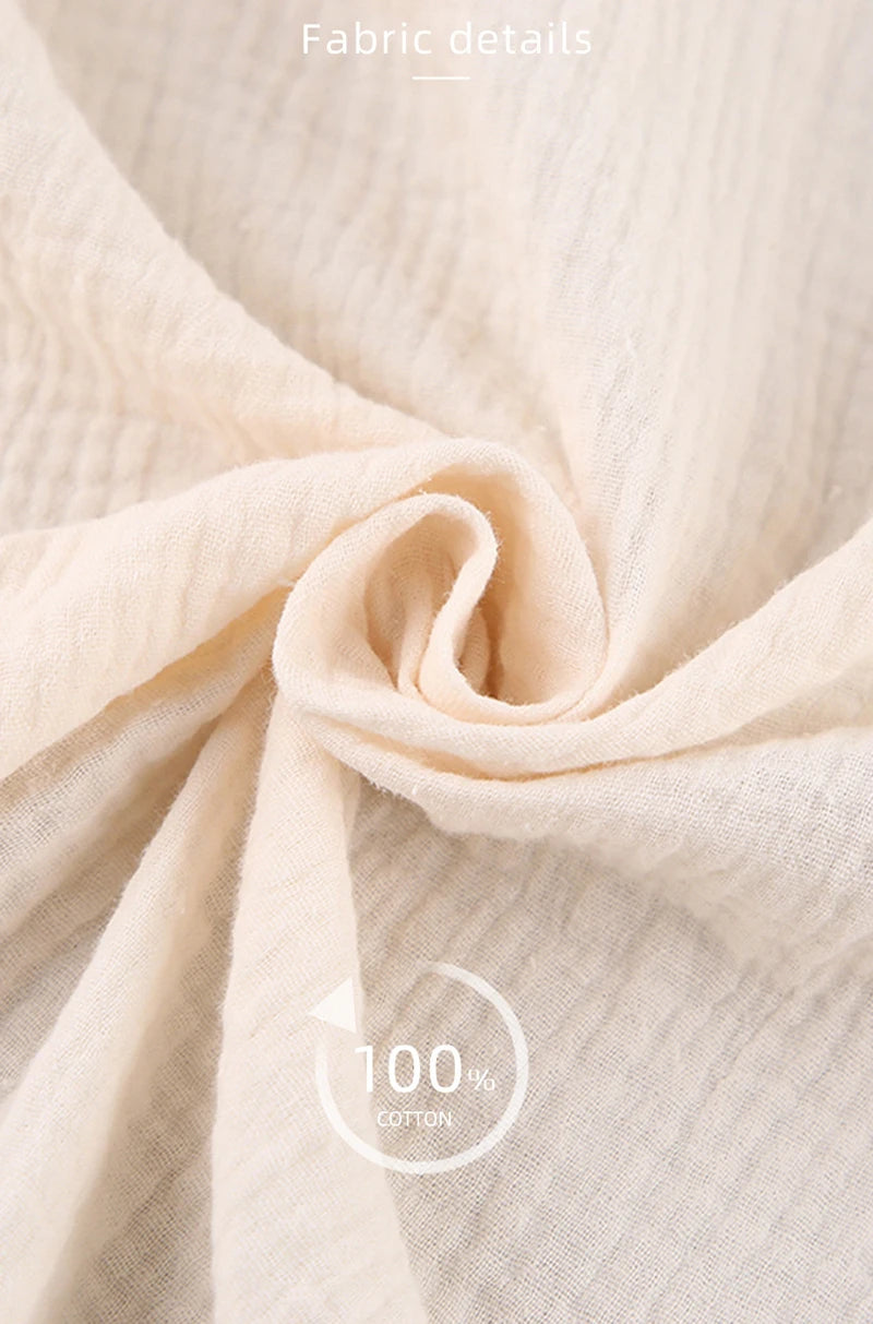 100% Cotton Summer V-Neck Gauze Dress for Women - Image 12