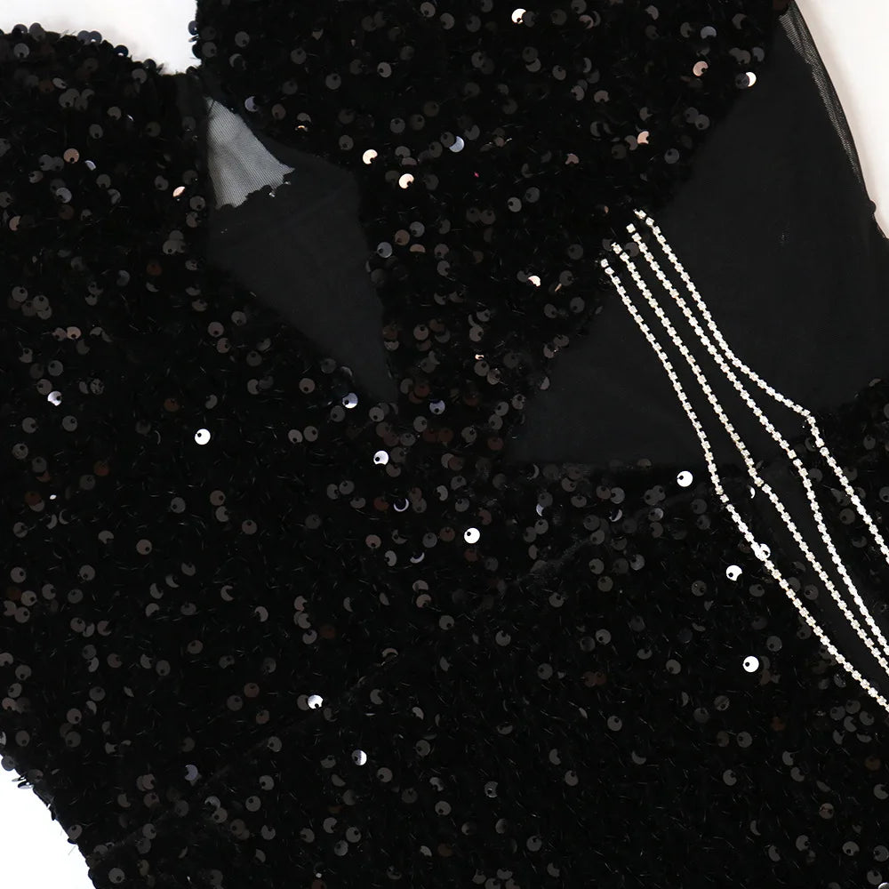 Elegant Sequin Spaghetti Strap Glitter Maxi Dress for Parties - Image 21