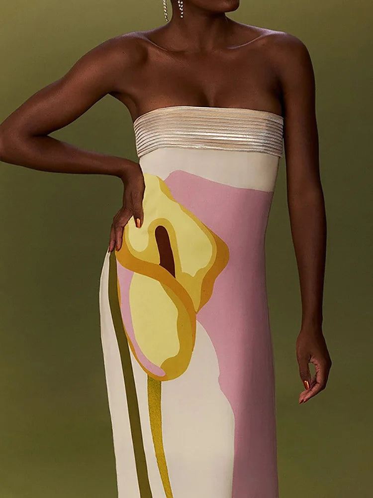 Elegant Strapless Maxi Dress for Women - Summer Style - Image 11