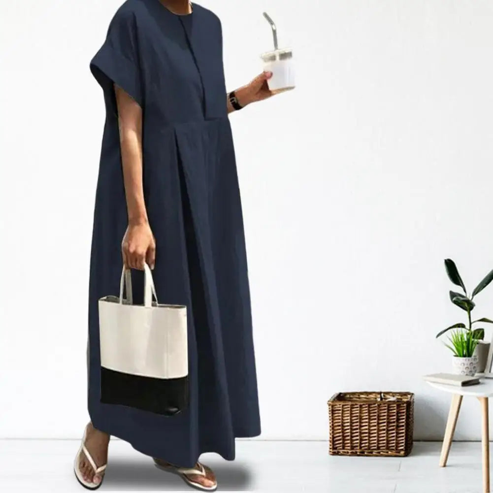 Summer Vintage Maxi Dress for Women – Casual Loose Fit - Image 4