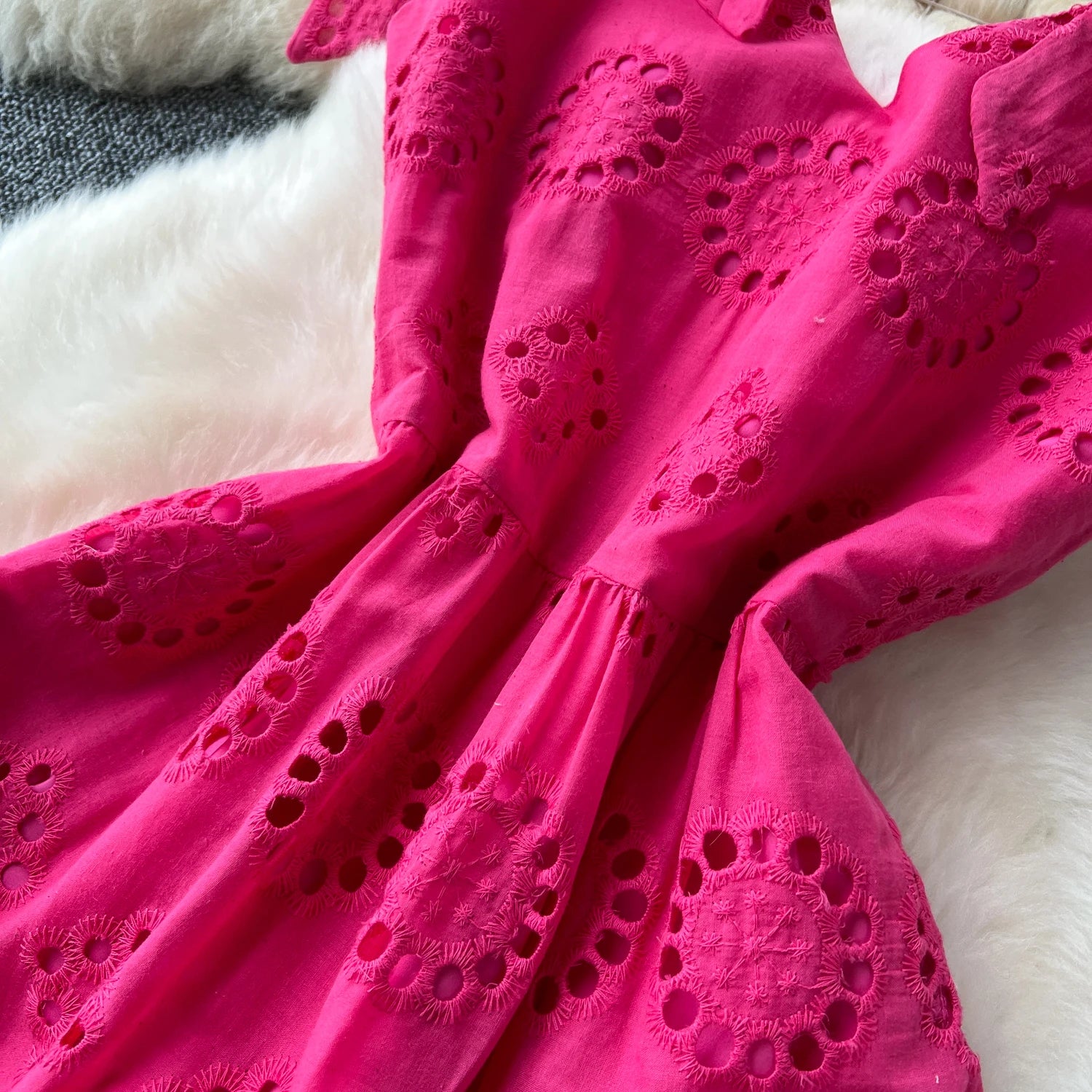Chic A-Line Summer Slip Dress with Embroidery Bow - Image 16