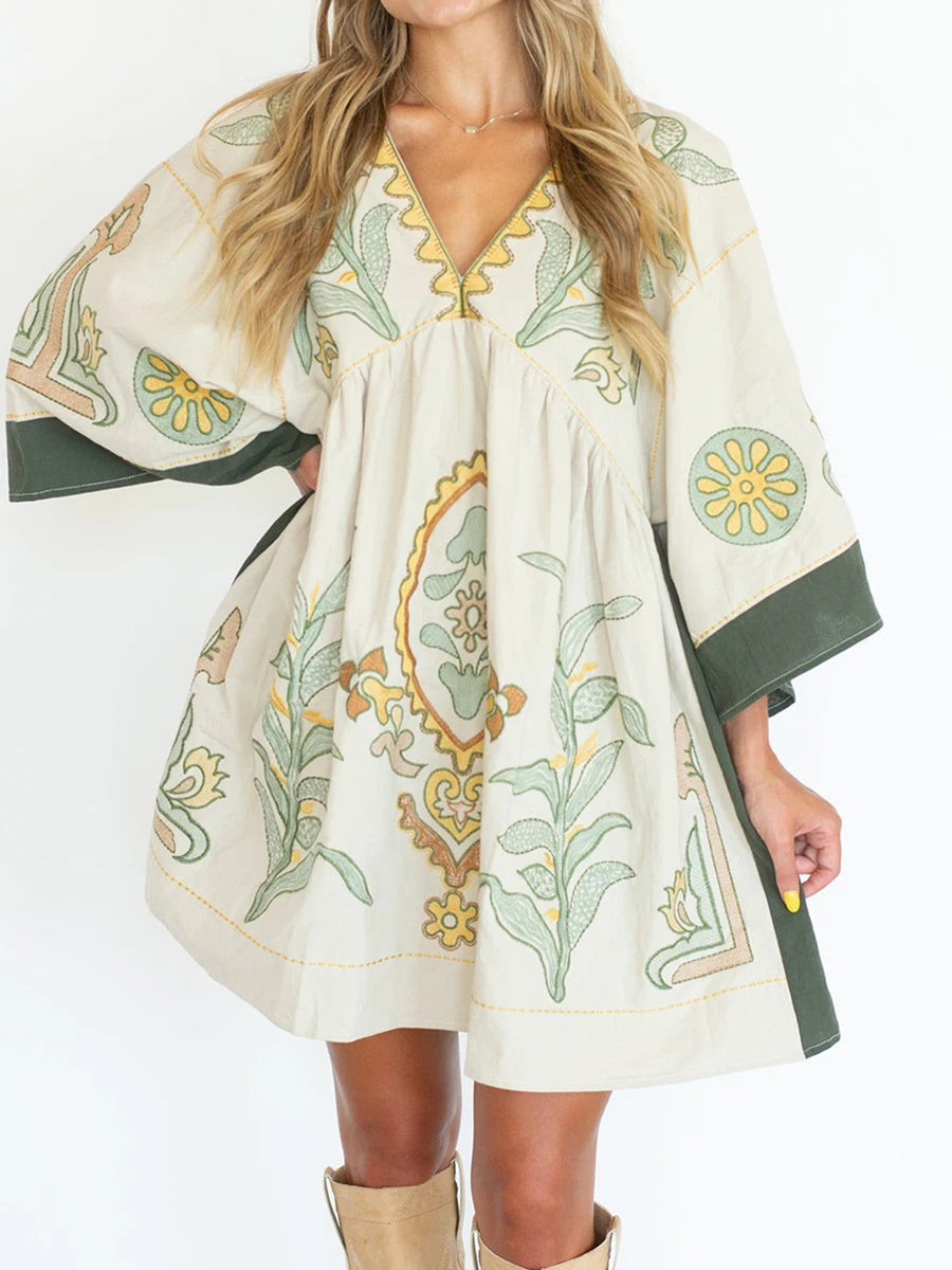 Women's Floral V-Neck Summer Dress - Beach Ready Fit - Image 17