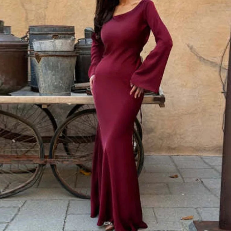 Elegant Women's White Lace-up Round Neck Dress - Image 14