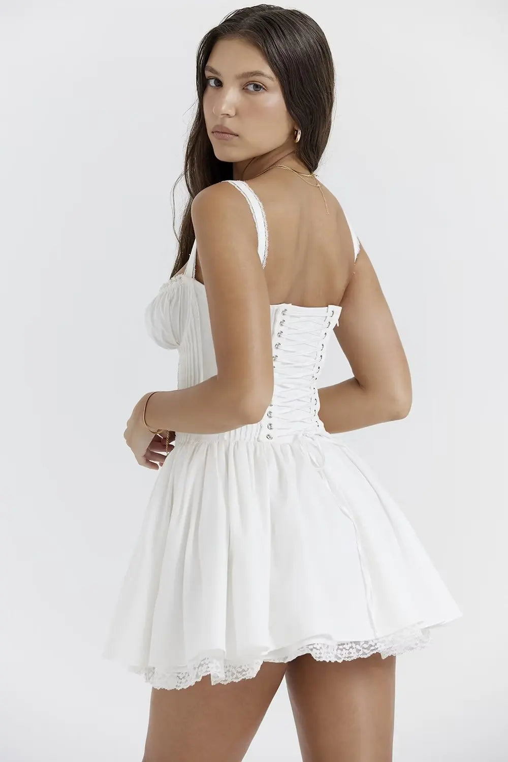Elegant Spaghetti Strap Corset Dress for Parties - Image 10