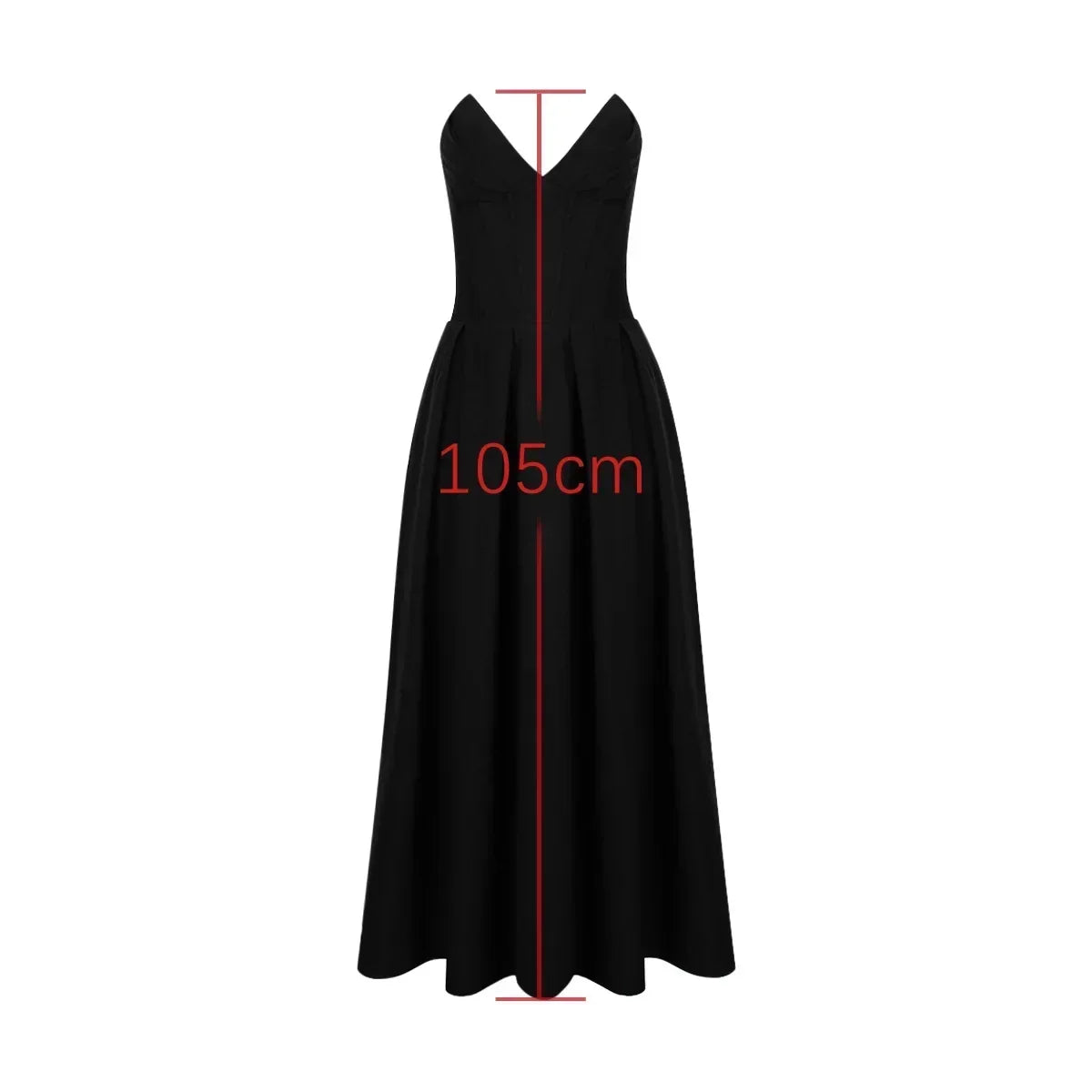 Elegant Strapless Midi Corset Dress for Special Occasions - Image 9