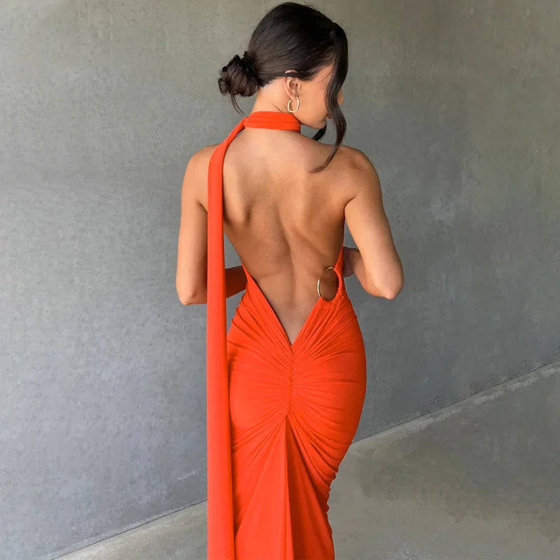 Elegant Backless Maxi Dress for Summer Parties - Image 33