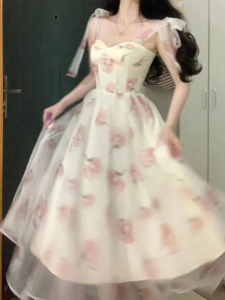 Chic Floral Strap Dress for Women - Summer Party Fashion - Image 6