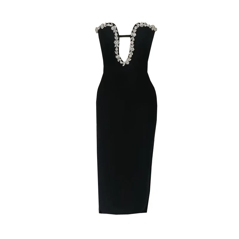 Elegant Strapless Bodycon Dress for Evening Parties - Image 5