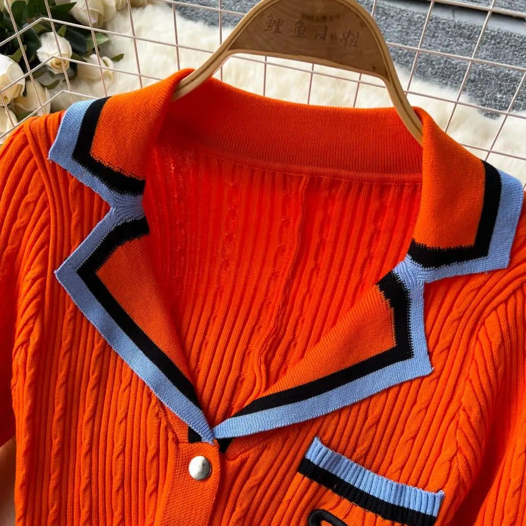 Elegant French Retro Knitted Slim Dress for Women - Image 30
