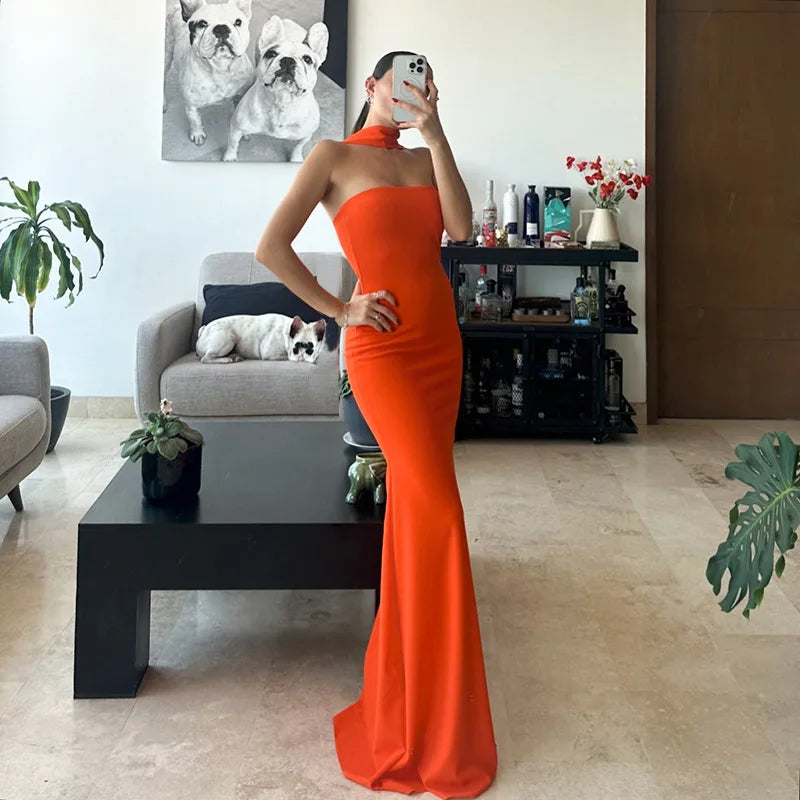 Elegant Sleeveless Fishtail Dress for Women - Backless Bodycon Evening Wear - Image 22