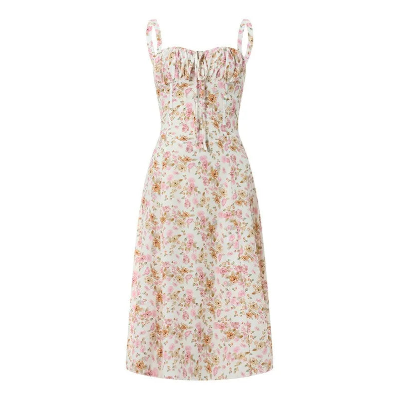 Stylish Solid Color Sleeveless Corset Summer Dress - Image 64