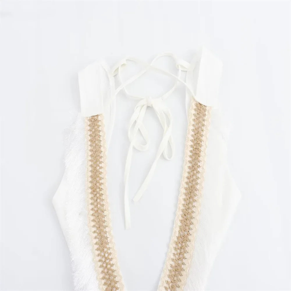 Summer Beach Party Dresses: Deep V Neck Tassel Designs - Image 4