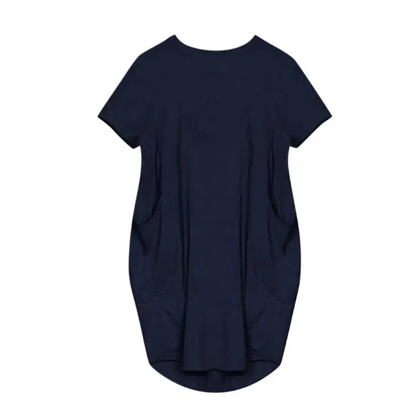 Stylish Plus Size Short Sleeve Casual Dresses for Women - Image 17