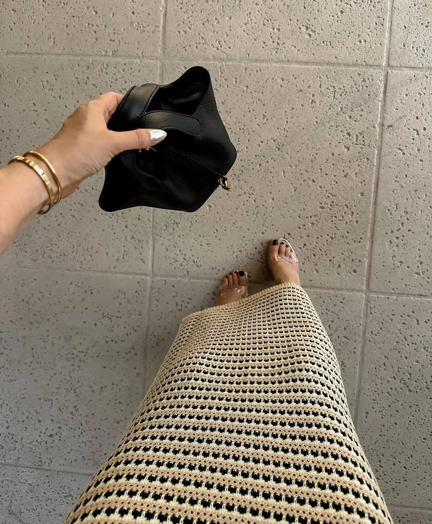 Elegant Striped See-Through Maxi Dress for Summer Beach - Image 18