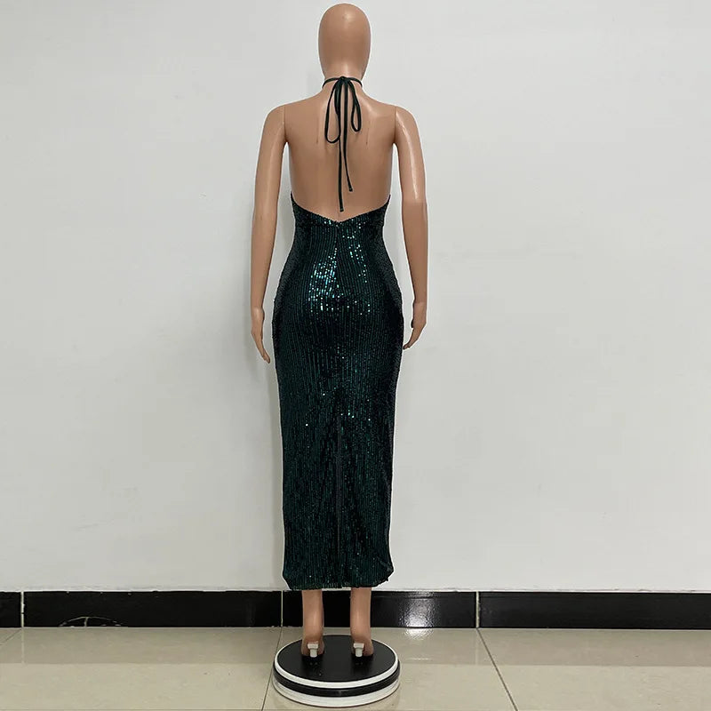 Elegant Sequin Long Dress for Weddings and Prom - Image 36