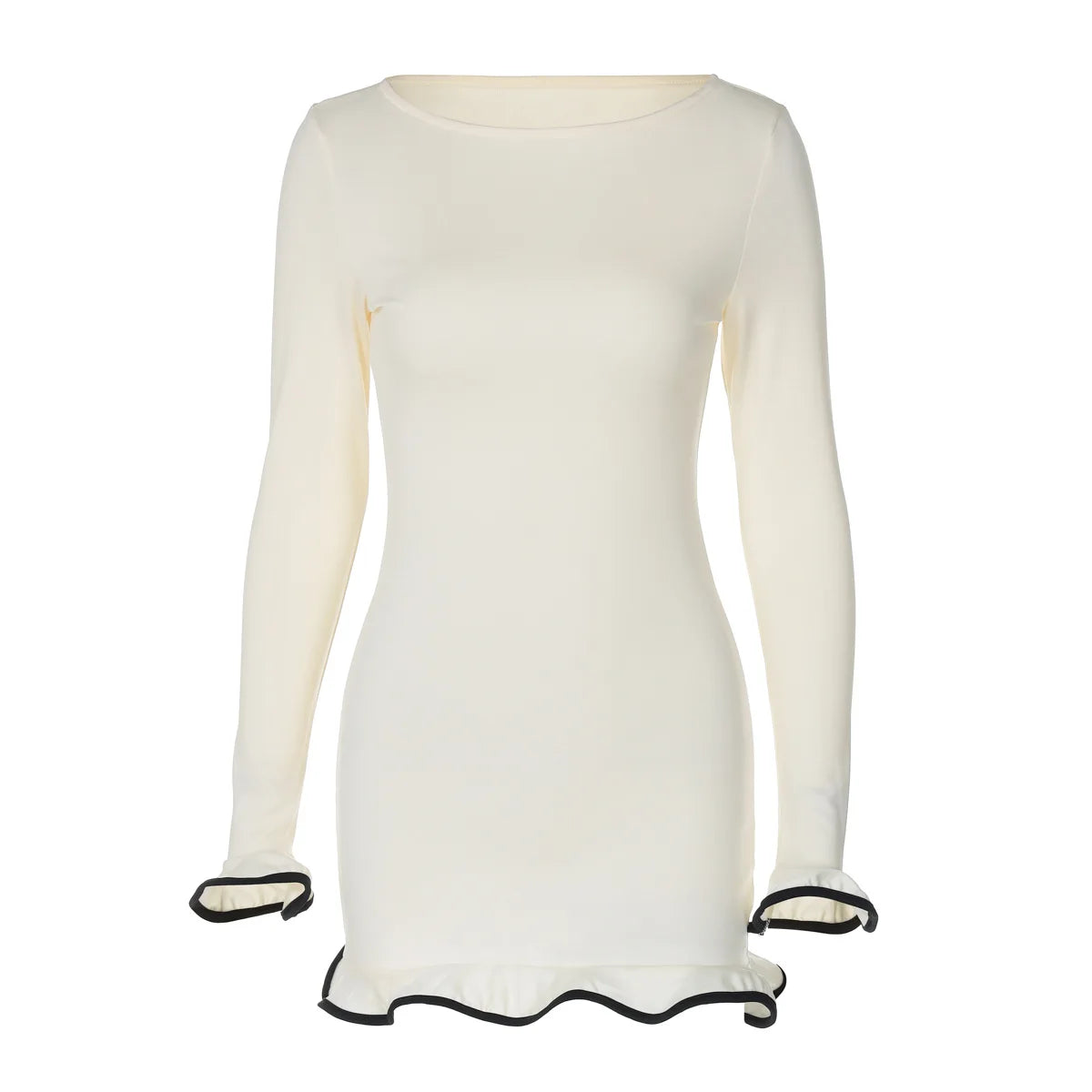 Elegant Long Sleeve Mini Dress for Fall & Winter - Image 17