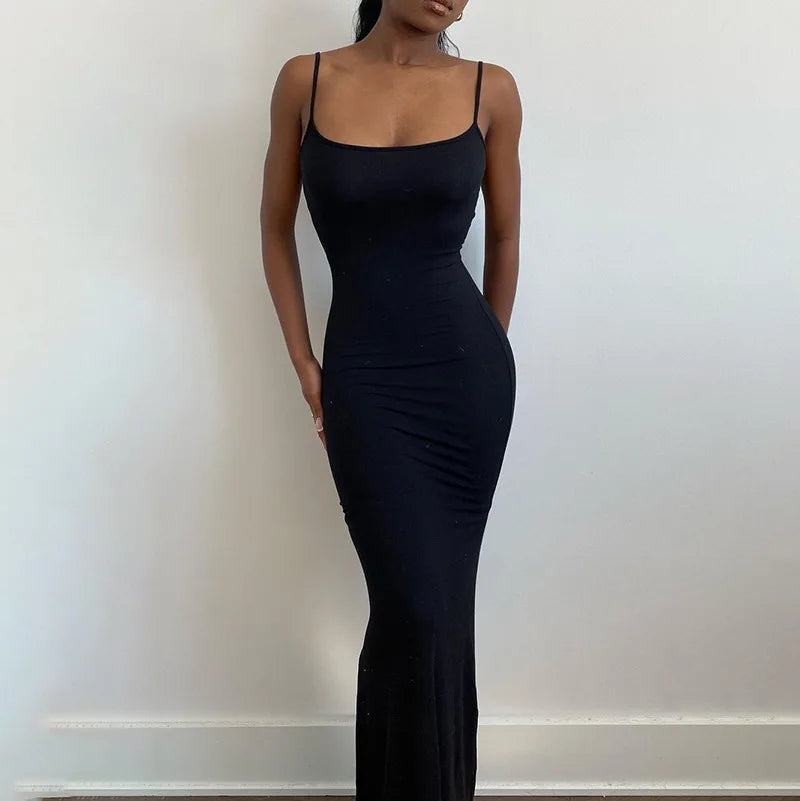 Elegant Spaghetti Strap Long Dress for Women - Image 13
