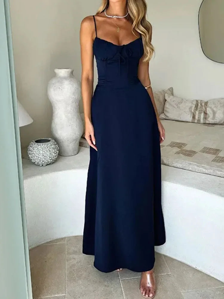 Elegant Backless Summer Dress with Strappy Design for Women - Image 10