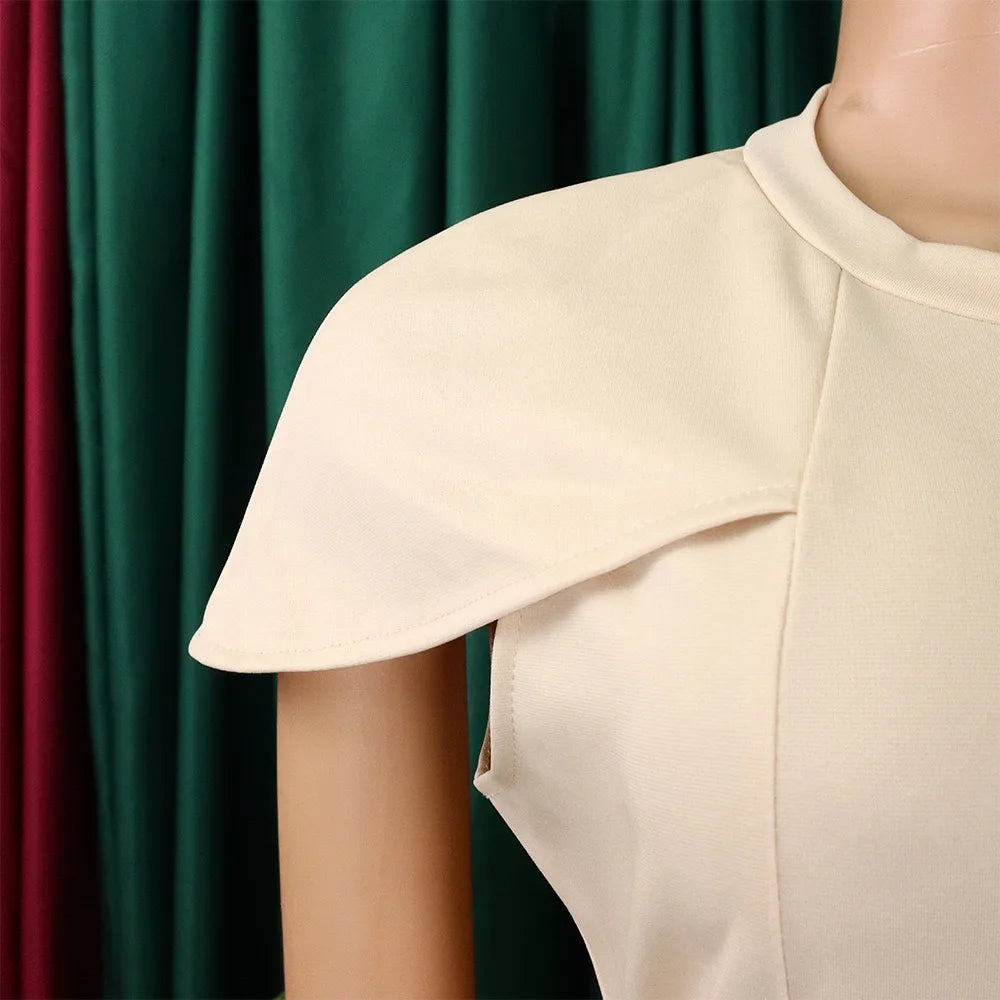 Elegant Solid Sheath Dress for Professional Women - Image 42