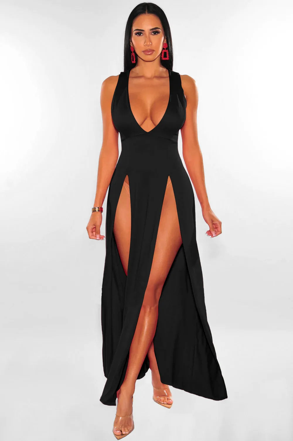 Elegant Deep V-Neck Summer Dress for Women - Image 8