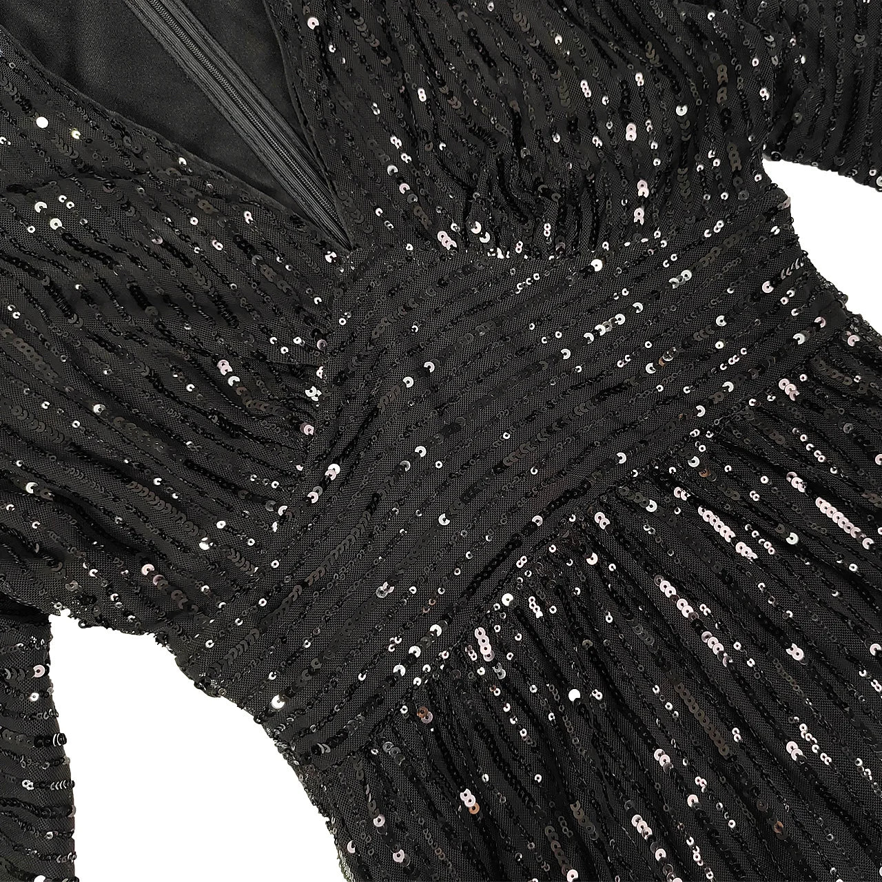 Elegant V-Neck A-Line Sequins Evening Dress for Women - Image 67