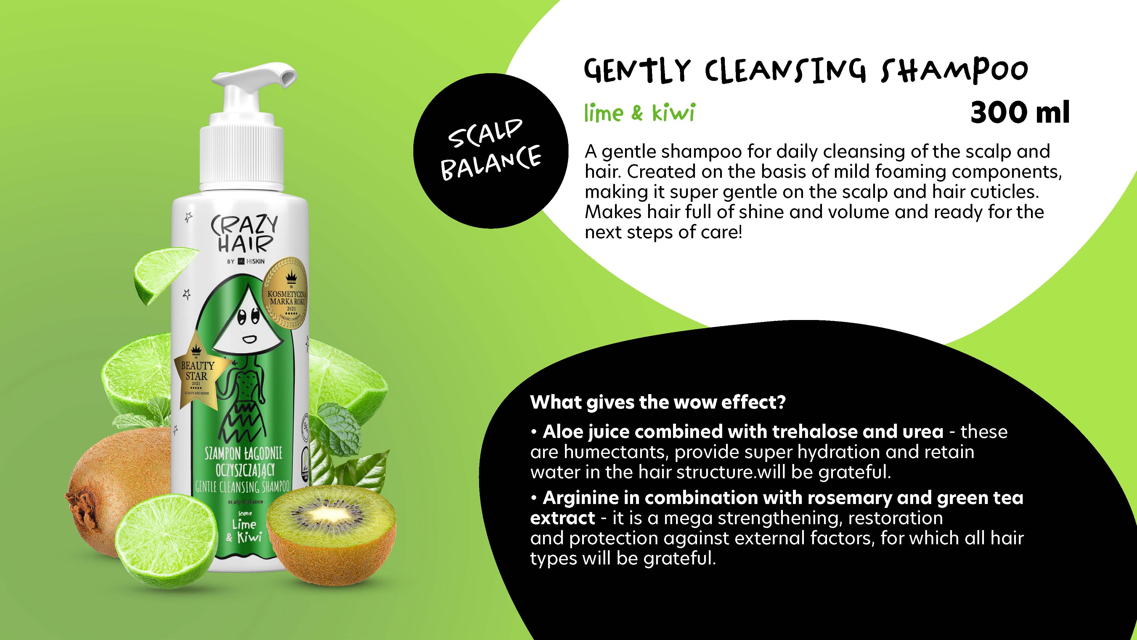 Crazy Hair Gently Cleansing Shampoo Scapl "Lime & Kiwi" – Alphets.ae