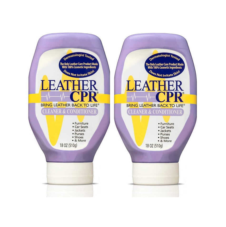 Leather CPR | 2-in-1 Leather Cleaner & Leather Conditioner (18oz) | Cleans,  Restores, Conditions, & Protects Furniture, Car Seats, Purses, Shoes