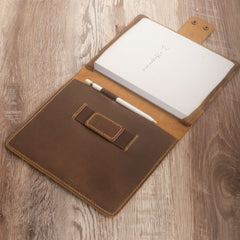 Personalized Leather Binder - Leather Folder - Distressed Brown - 707 -  Extra Studio