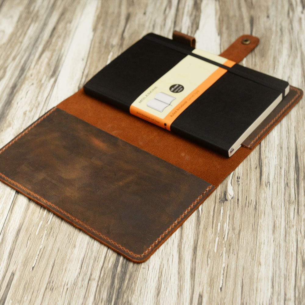 Handmade Moleskine Notebook Cover - Large Size - Brown | 307M - Extra ...